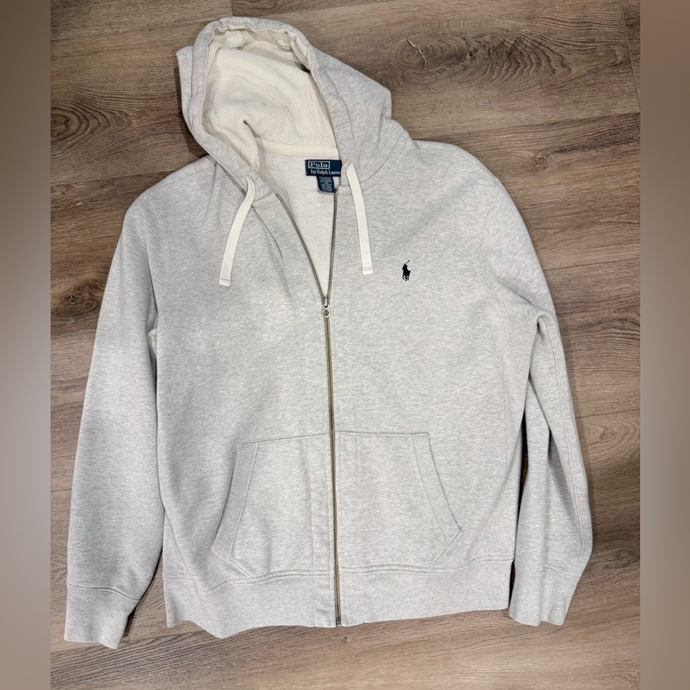 Ralph Lauren Cream Fleece-Lined Hoodie